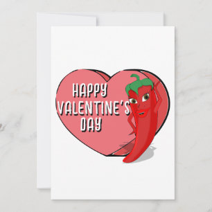 Rode Hete Pepper Diva Valentijnse  Kaart