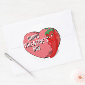 Rode Hete Pepper Diva Valentijnse  Ronde Sticker (Envelop)