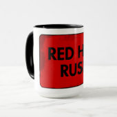 Rode Hete Rush Keramische Mok (Voorkant links)