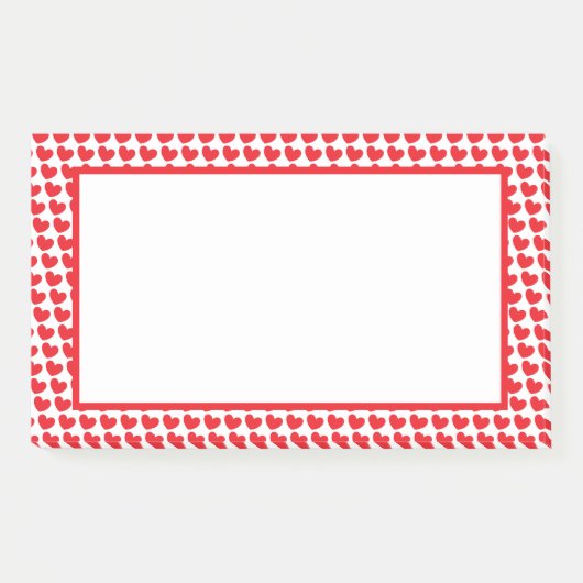 Rode Hete Valentijn Harten Post-it® Notes (Voorkant)
