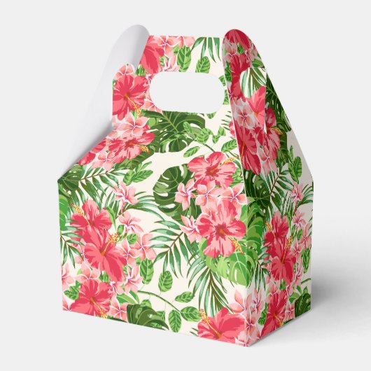 Rode Hibiscus 60e Verjaardagsfeestgunst Box Bedankdoosjes (Achterkant)