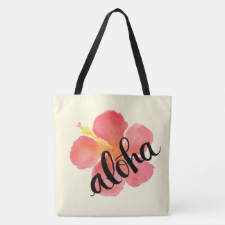 Rode Hibiscus Aloha Boodschappentas Draagtas