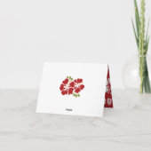 Rode Hibiscus Bedankkaartjes Kaarten (Achterkant)