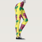 rode hibiscus bloem leggings (Rechts)