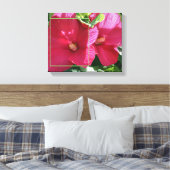 Rode Hibiscus Bloem Maak Je Eigen Foto Canvas Afdruk (Insitu (Slaapkamer))