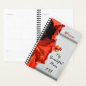 Rode Hibiscus Bloem Mooie Plannen Planner (Display)