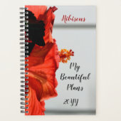 Rode Hibiscus Bloem Mooie Plannen Planner (Voorkant)