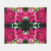 Rode Hibiscus bloemenpaar Abstract Fleece Deken (Voorkant (Horizontaal))