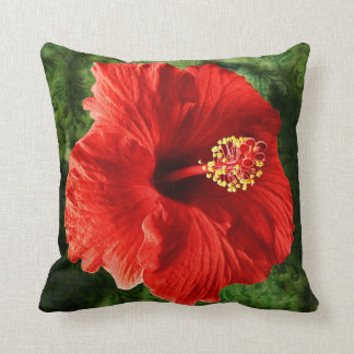 Rode Hibiscus Kussen