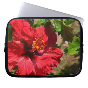 Rode Hibiscus Laptop Tas