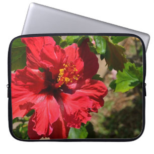Rode Hibiscus Laptophoes Laptop Sleeve