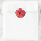 Rode Hibiscus Sticker (Tas)