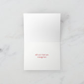 Rode Hibiscus Tropical bedankkaart (Binnen)