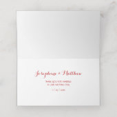 Rode Hibiscus Tropische bruiloft (Binnenkant ongevouwen)