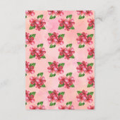 Rode Hibiscus Tropische Bruiloft Wishing Well Kaar Informatiekaartje (Achterkant)