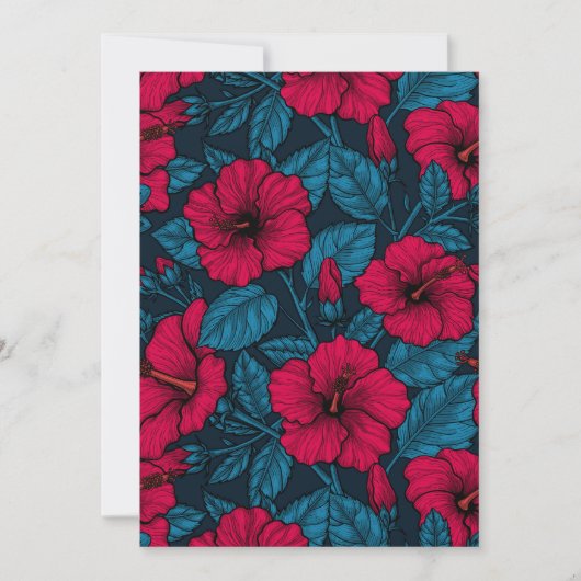 Rode hibiscusbloemen (Voorkant)