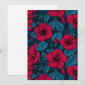 Rode hibiscusbloemen (Voorkant / Achterkant)