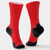 Rode High-Performance Athletic Crew sokken (Gebogen)