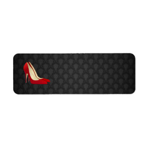Rode hoge hak schoenen label