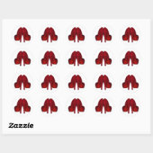 Rode hoge hak schoenstickers ronde sticker (Vel)