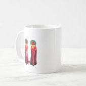 Rode Hoge Hakken met Kerstkransen Koffiemok (Voorkant links)