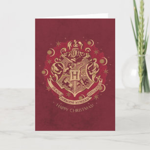 Rode HOGWARTS™ Wapen Vakantiekrans Feestdagen Kaart