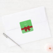 Rode Holiday Bow cadeau labels (Envelop)