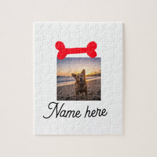 Rode hond bot foto huisdier hond kat naam eenvoudi legpuzzel