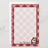 Rode hond briefpapier (Voorkant / Achterkant)