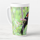 Rode hond latte mok (Linkerhoek)