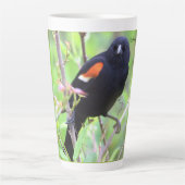 Rode hond latte mok (Voorkant)