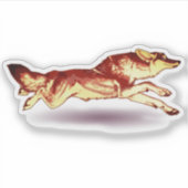Rode hond sticker (Voorkant)