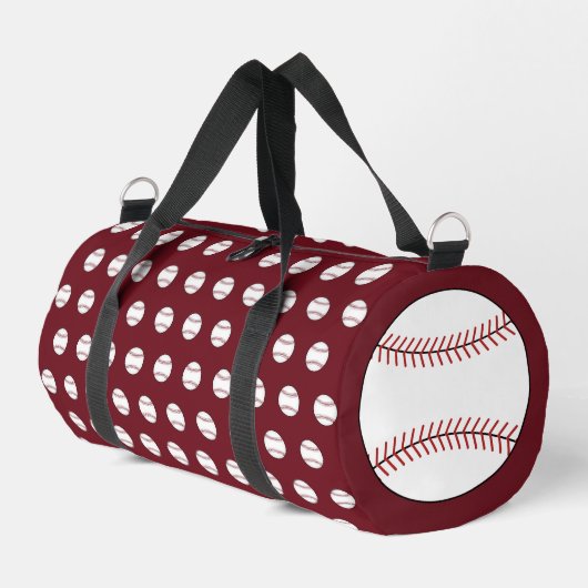 Rode honkbal duffel tas (Linkerhoek)