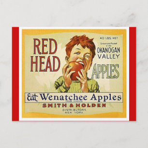  Rode Hoofd Brand Washington Apples Briefkaarten