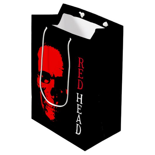 Rode Hoofd Cadeautas (Voorkant Gekanteld)
