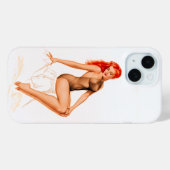 Rode hoofdpin-up Case-Mate iPhone case (Achterkant (horizontaal))