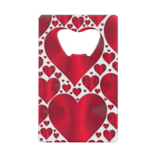 RODE HOORZITTEN VOOR VALENTIJNSDAG KREDIETKAART FLESSENOPENER