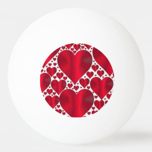RODE HOORZITTEN VOOR VALENTIJNSDAG PINGPONGBALLEN