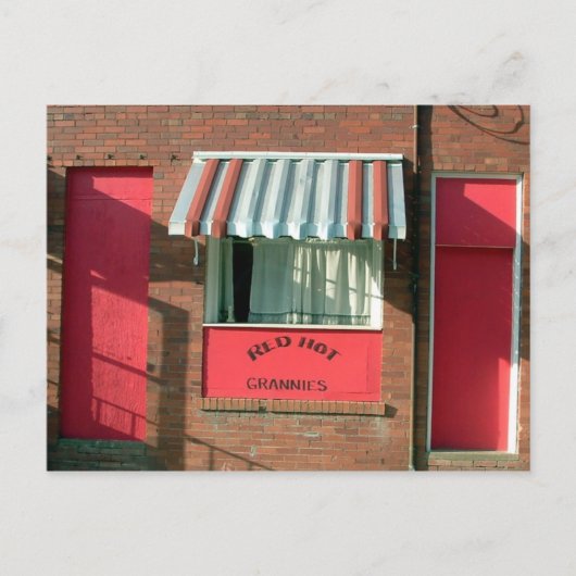 Rode hotgrannies briefkaart (Voorkant)