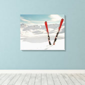 Rode huid canvas afdruk (Insitu (Houten vloer))