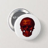 Rode huid ronde button 5,7 cm (Voorkant /achterkant)