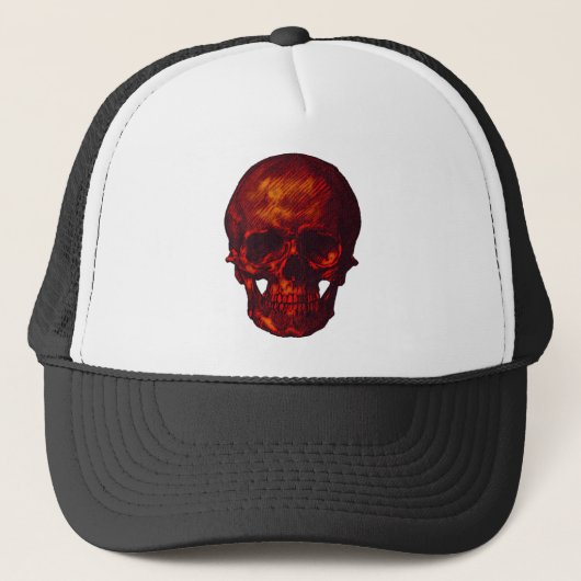 Rode huid trucker pet (Voorkant)