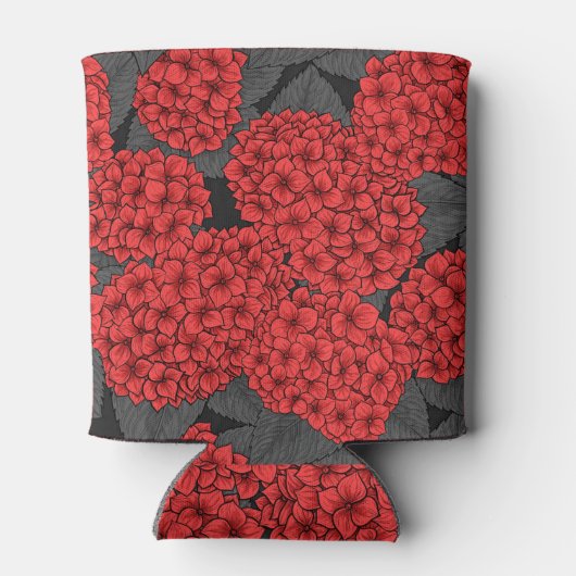 Rode hydrangea blikjeskoeler (Achterkant)