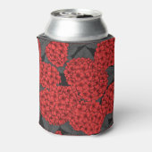 Rode hydrangea blikjeskoeler (Blikje Achterkant)