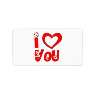 Rode I Love You-boekenlegger-boeklabels Etiket