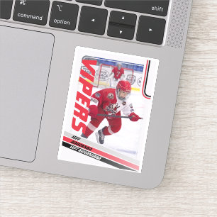 Rode ijshockeyruilkaart sticker