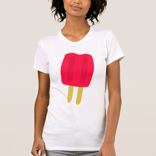 Rode ijslolly vrouwen T-shirt (Voorkant)