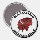 Rode Indiase Benzine  teken crystal vers. Magneet (Voorkant / Achterkant)