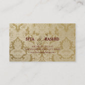 Rode Indiase bruiloft - Register Kaart / Visitekaa (Achterkant)