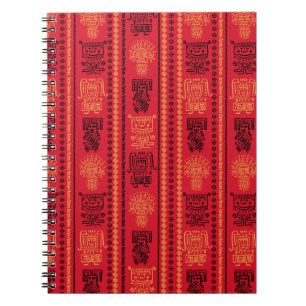 Rode inheemse patroon etnische stam Boho cultuur Notitieboek